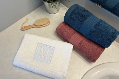 Custom embroidered monogram towel