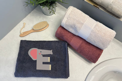 Monogram kids towel animal theme