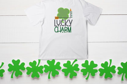 Lucky charm St. Patrick's Day Embroidered Kids T-Shirt