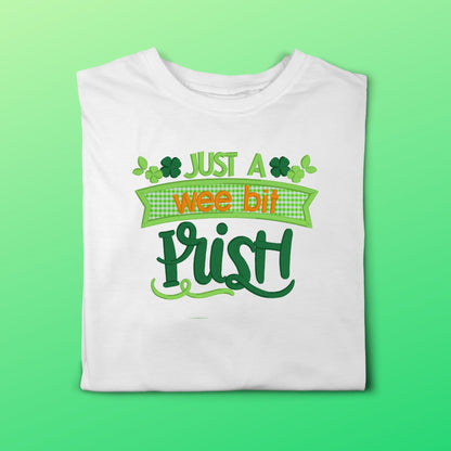 Just A Wee Bit Irish embroidered kids shirt