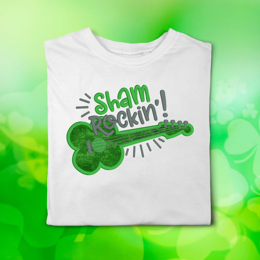 Sham Rocking St. Patrick's Day embroidered kids shirt