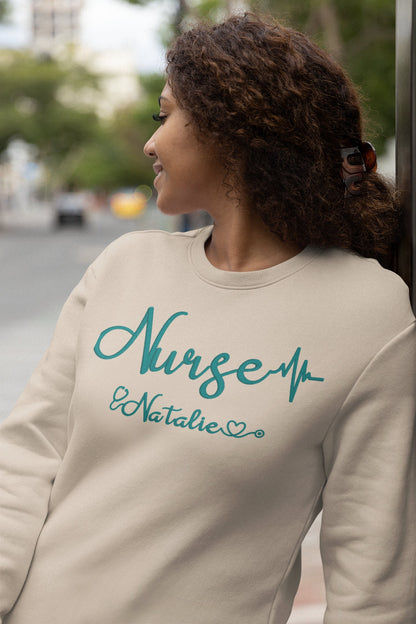 Nurse Embroidery Sweatshirt with name