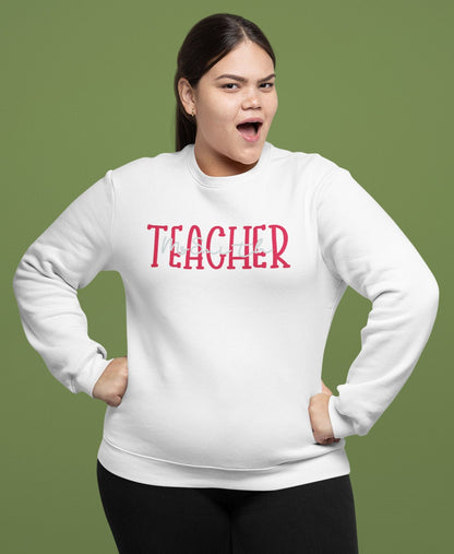 Teacher Embroiderd Sweatshirt with name