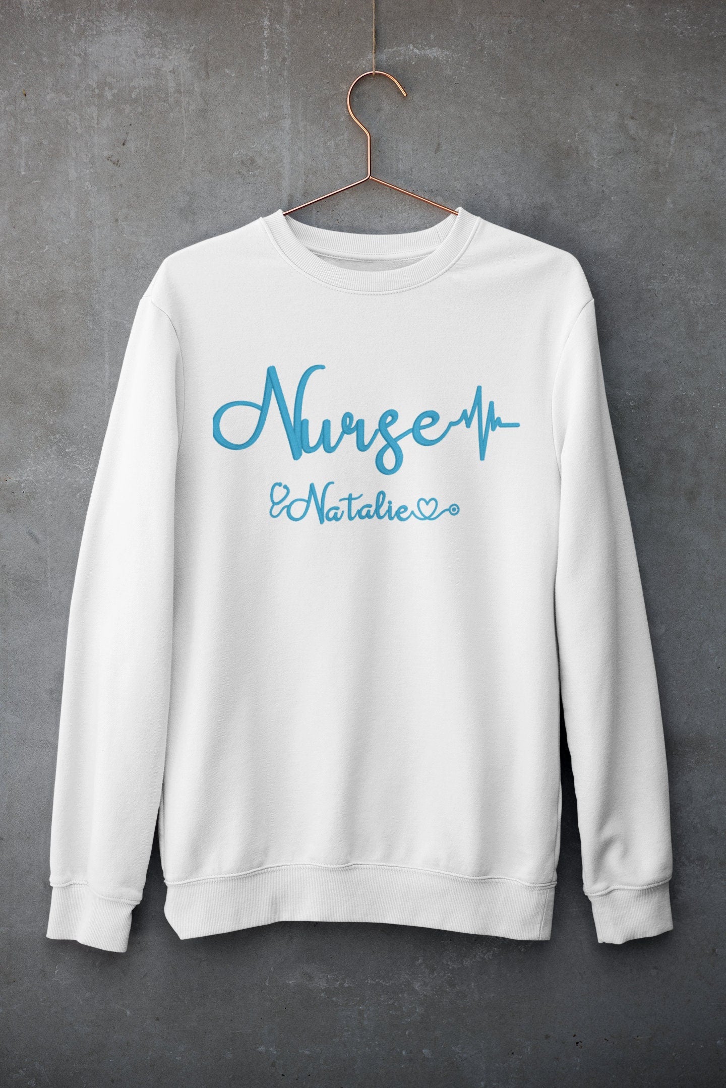 Nurse Embroidery Sweatshirt with name