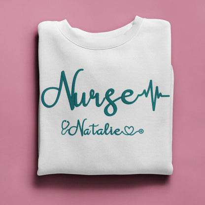 Nurse Embroidery Sweatshirt with name