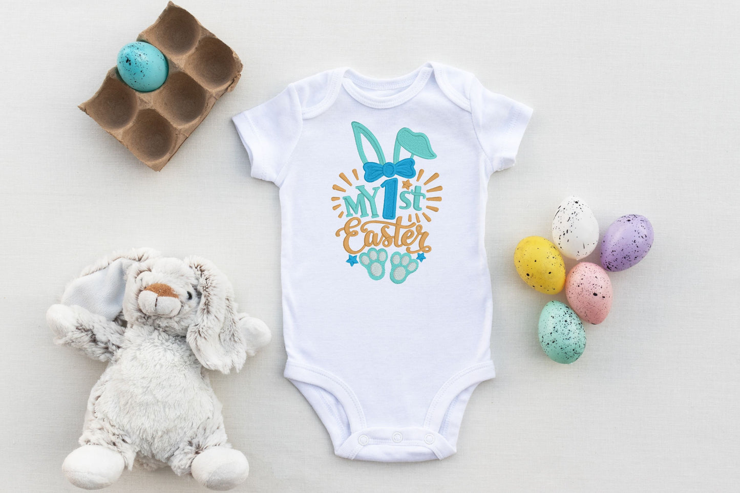 My 1st Easter Embroidered Baby Onesie