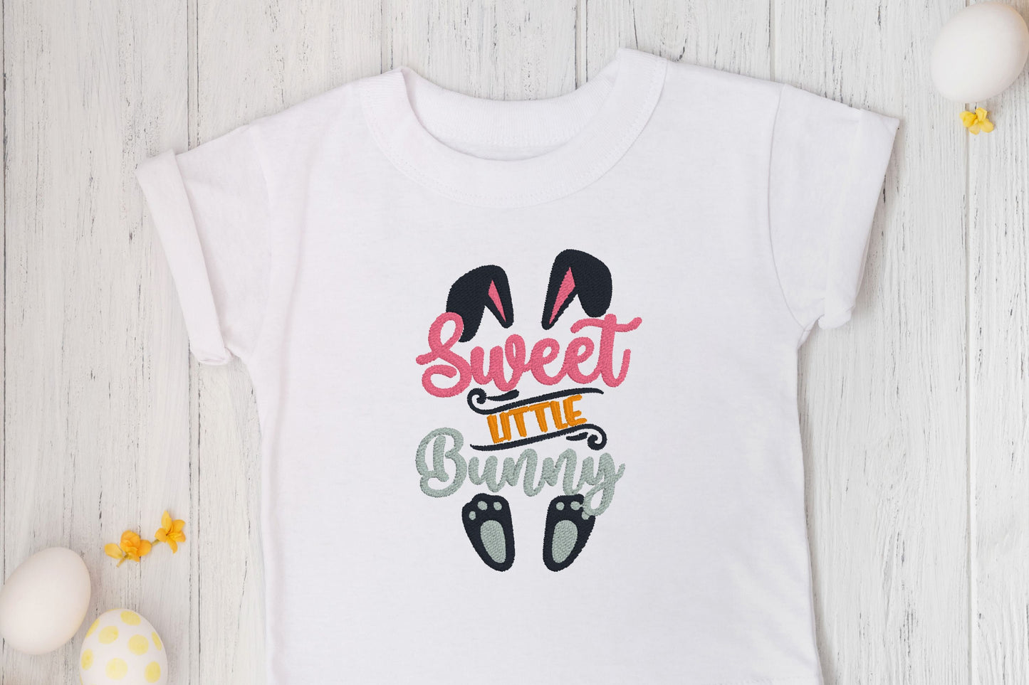 Sweet Little Bunny Embroidered Easter Onesie