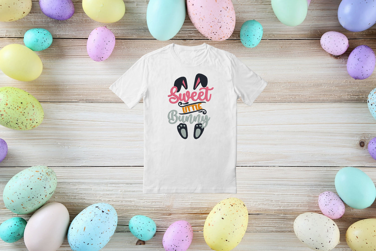 Sweet Little Bunny Embroidered Easter Onesie