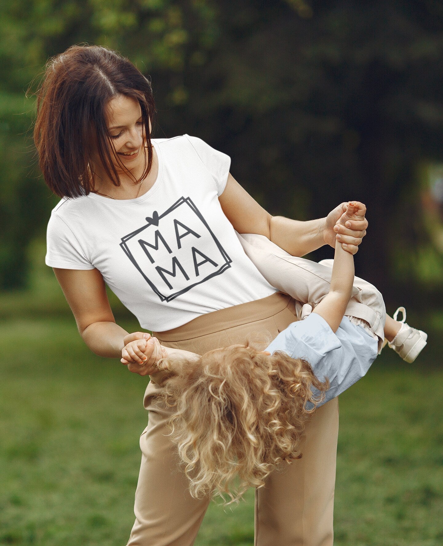 Custom MAMA embroidered t-shirt;  Mother's day gift