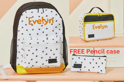 Backpack and Lunch Bag Set with Bonus Pencil Case