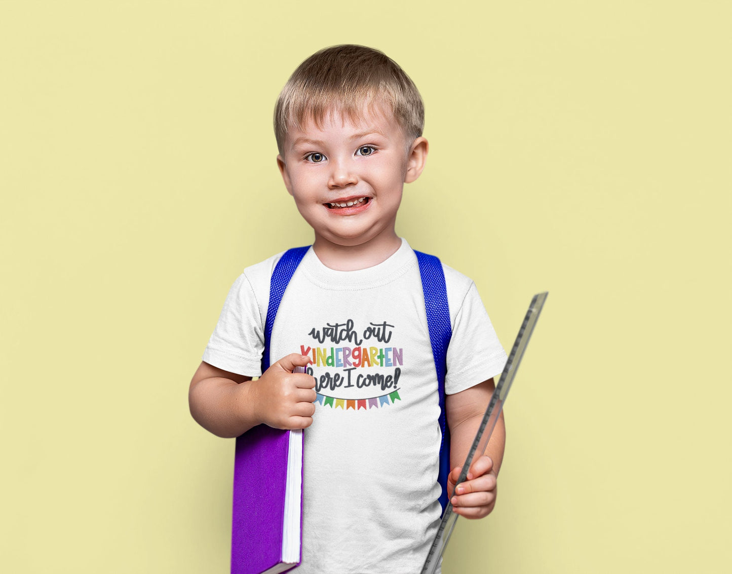 Watch Out Kindergarten Embroidered T-shirt