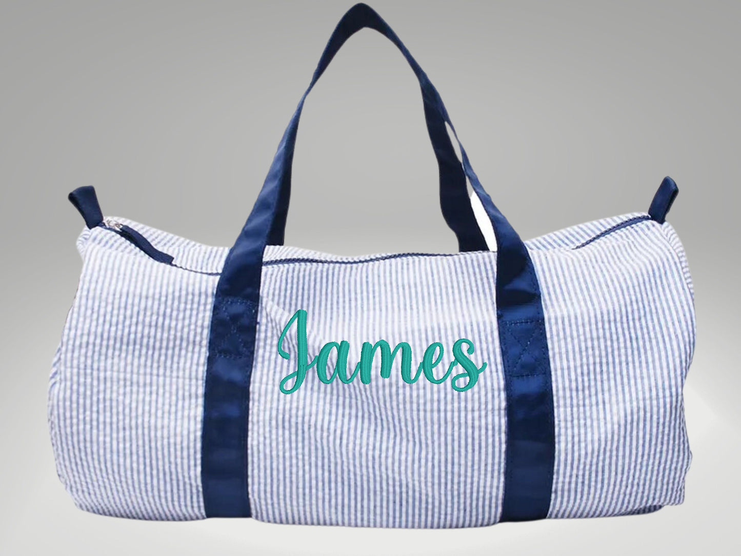 Personalized Seersucker Kids Travel Bag