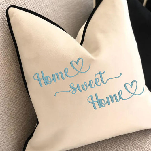 Custom Embroidered Message Luxury Velvet Pillow