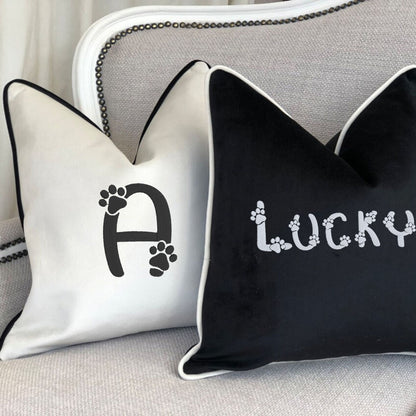 Custom Monogram Velvet Pilow