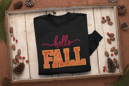 Fall Embroidered Sweatshirt; Hello Fall Crewneck; Fall gift