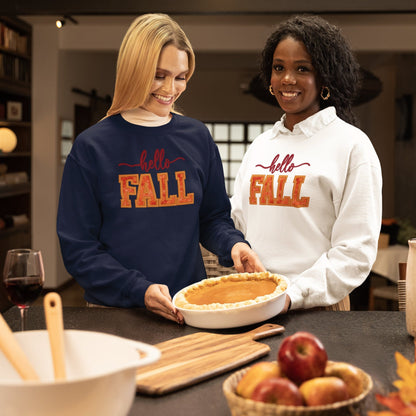 Fall Embroidered Sweatshirt; Hello Fall Crewneck; Fall gift