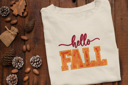 Fall Embroidered Sweatshirt; Hello Fall Crewneck; Fall gift