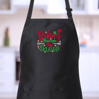 "Baking Through The Snow" Embroidered Christmas Apron