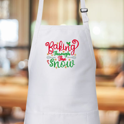 "Baking Through The Snow" Embroidered Christmas Apron