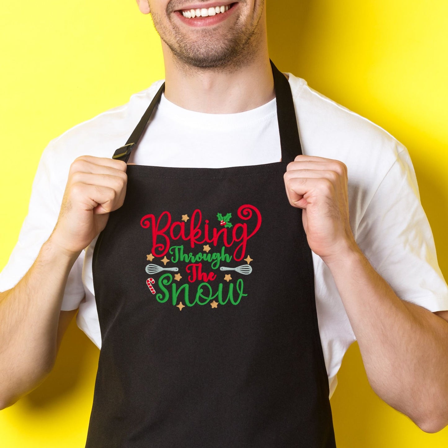 "Baking Through The Snow" Embroidered Christmas Apron