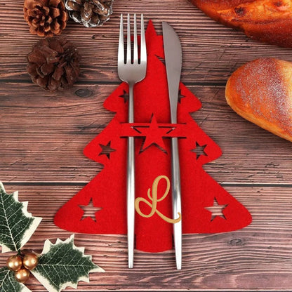 Christmas Tree Cutlery Holders Personalized