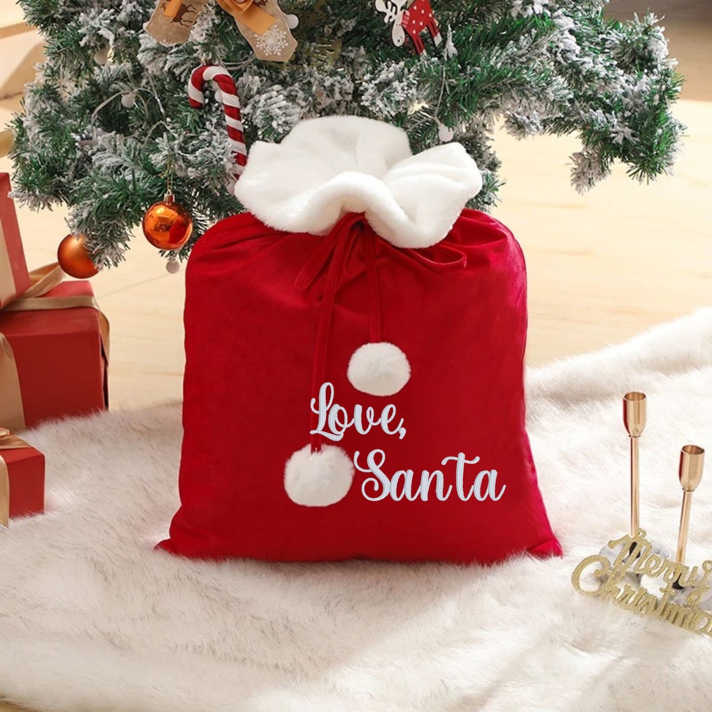 Christmas Gift Velvet Bag