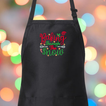 "Baking Through The Snow" Embroidered Christmas Apron